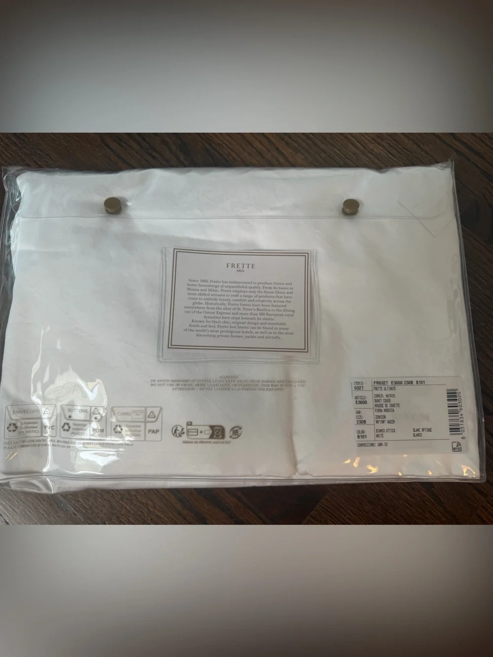Frette Ultimate Duvet Cover — Queen, White